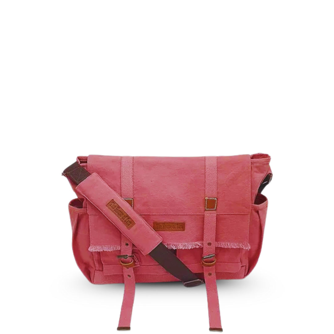 Stylish Pink Laptop Messenger Bag for Everyone